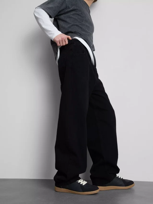 Baggy jeans met middelhoge taille