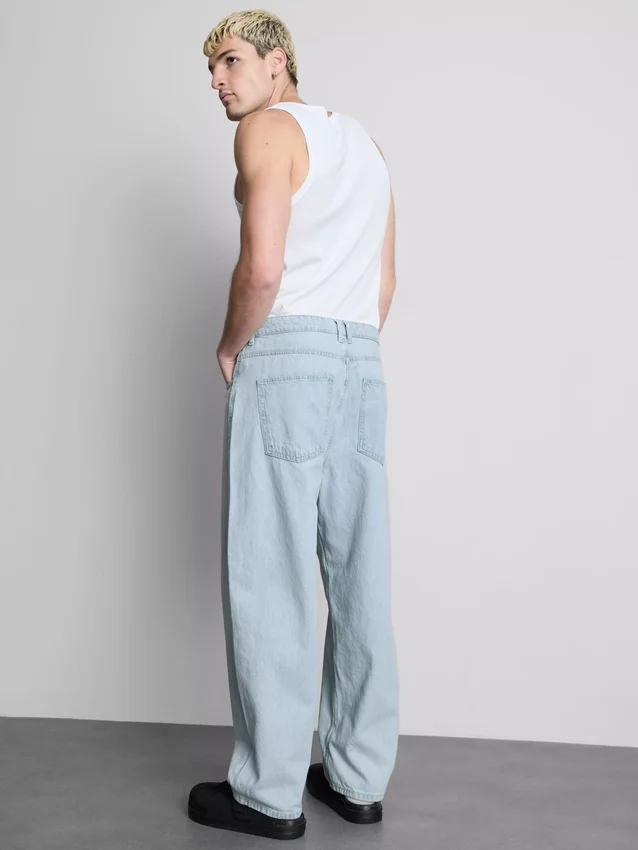 Baggy jeans met middelhoge taille