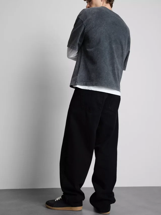 Baggy jeans met middelhoge taille