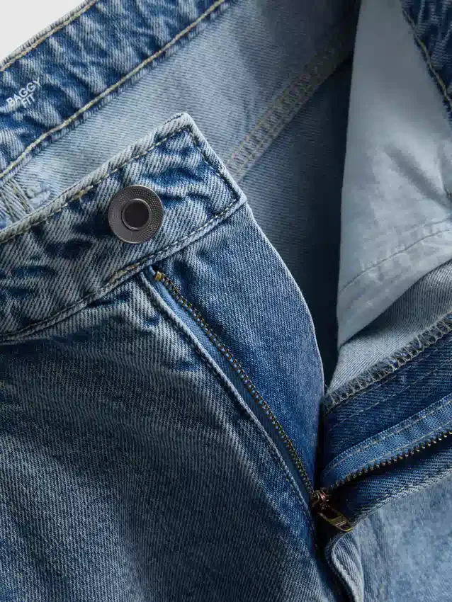 Baggy jeans met middelhoge taille