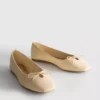 Ballerina's met brede pasvorm, vierkante neus en in imitatieleer