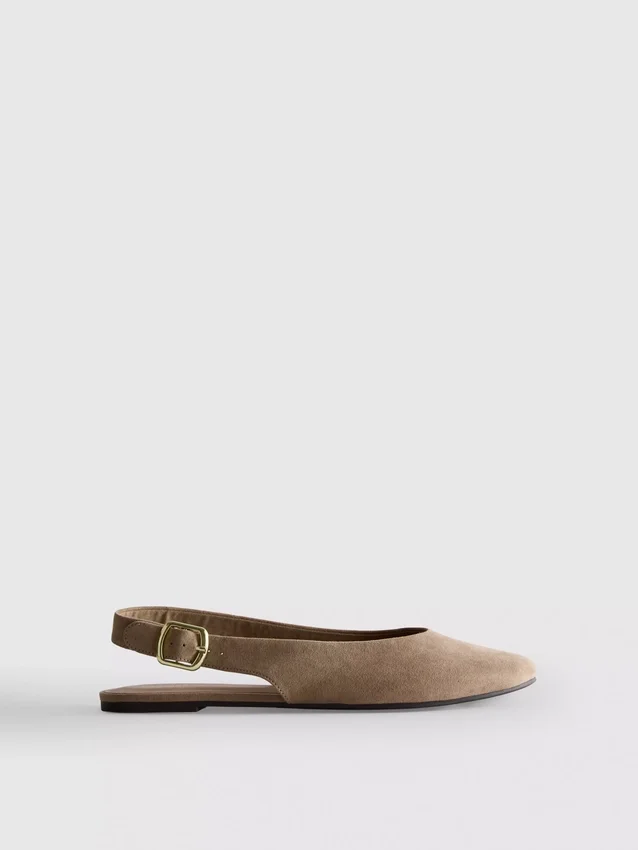Ballerina’s met slingback-platte schoenen