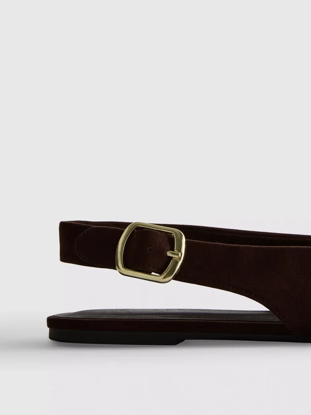 Ballerina’s met slingback-platte schoenen