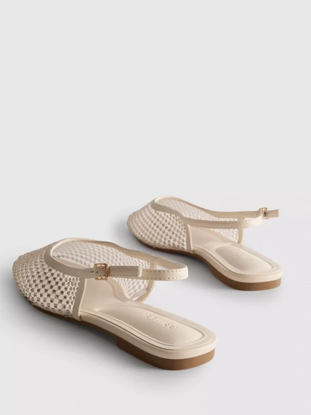 Ballerina's met strass en slingback