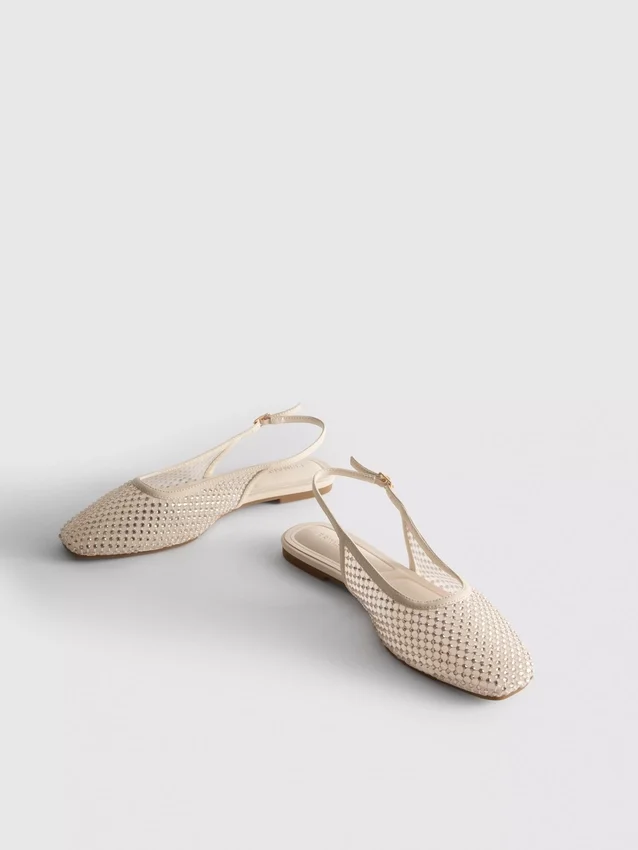 Ballerina's met strass en slingback