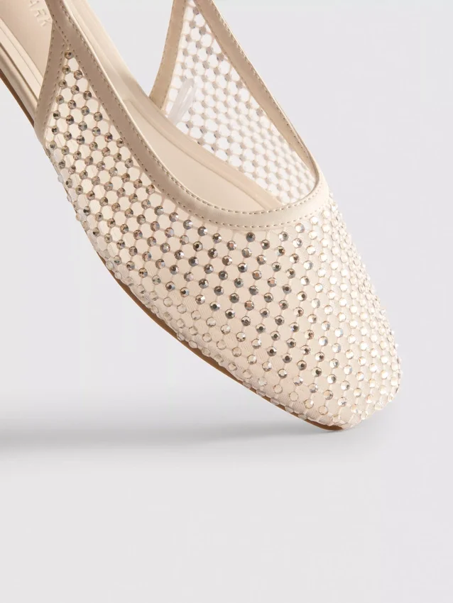 Ballerina's met strass en slingback