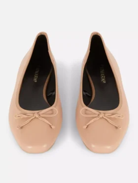 Ballerina’s met strik als platte schoenen