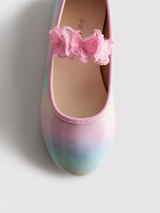 Ballerina's met vlinderapplicatie
