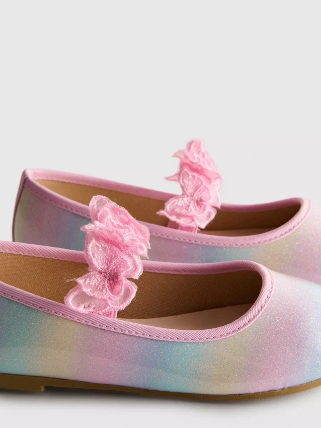 Ballerina's met vlinderapplicatie