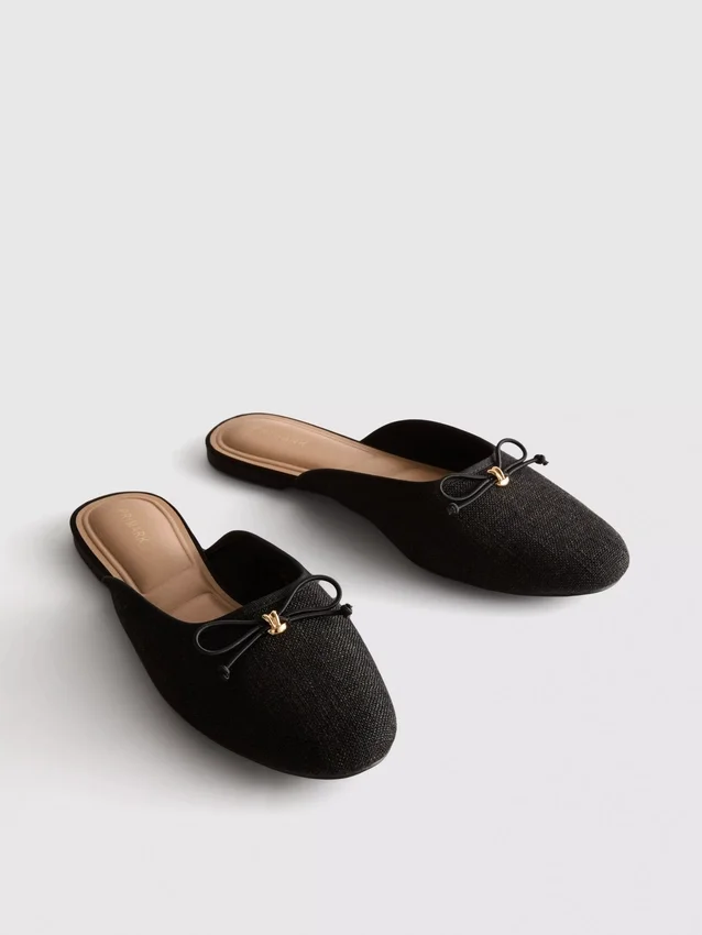 Ballerina-sandalen met strikdetail
