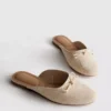 Ballerina-sandalen met strikdetail