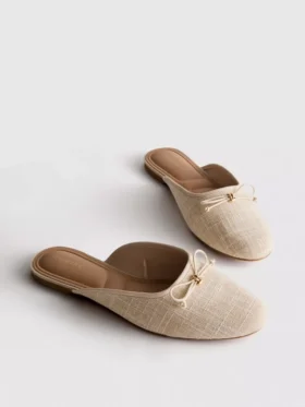 Ballerina-sandalen met strikdetail