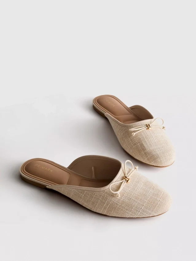 Ballerina-sandalen met strikdetail