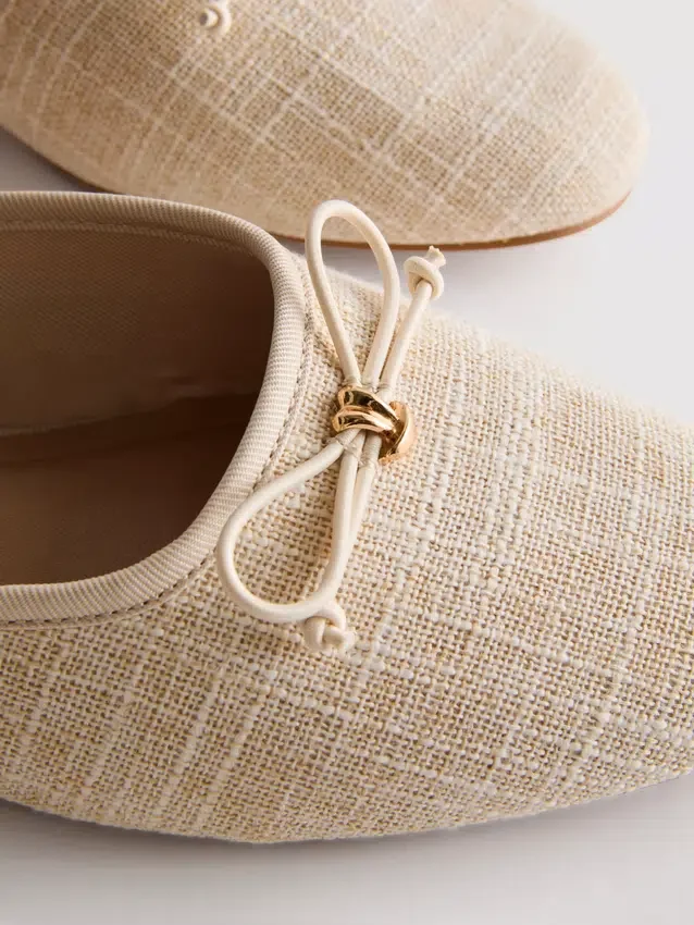 Ballerina-sandalen met strikdetail