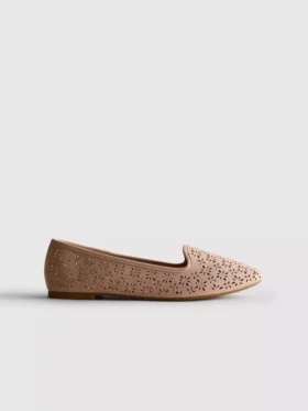Balletplatte schoenen met uitsnijdingen