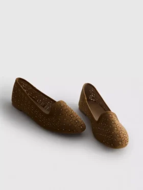 Balletplatte schoenen met uitsnijdingen