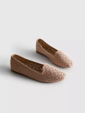 Balletplatte schoenen met uitsnijdingen