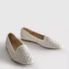 Balletplatte schoenen met uitsnijdingen