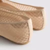 Balletpumps van mesh met vierkante neus