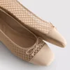 Balletpumps van mesh met vierkante neus