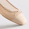 Balletpumps van mesh met vierkante neus