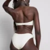 Bandeau-bikinitop met 3D-bloemen