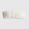 Bandeau-bikinitop met 3D-bloemen