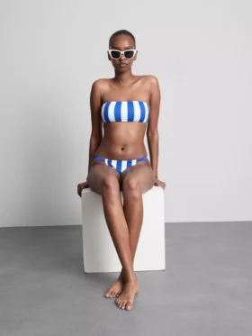 Bandeau-bikinitop met print