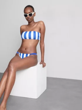 Bandeau-bikinitop met print