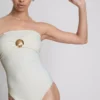 Bandeau-zwempak met schelpenversiering