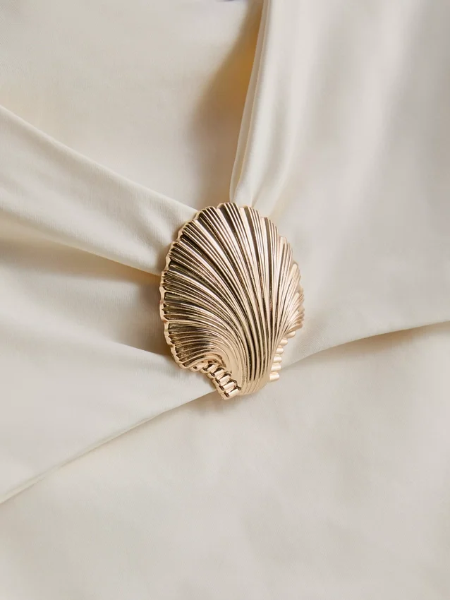 Bandeau-zwempak met schelpenversiering