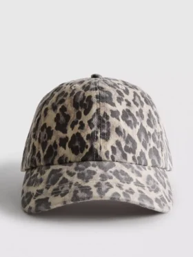 Baseballpet met luipaardprint