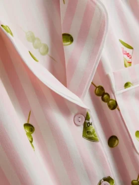 Bedrukte boyfriend-pyjama met korte broek