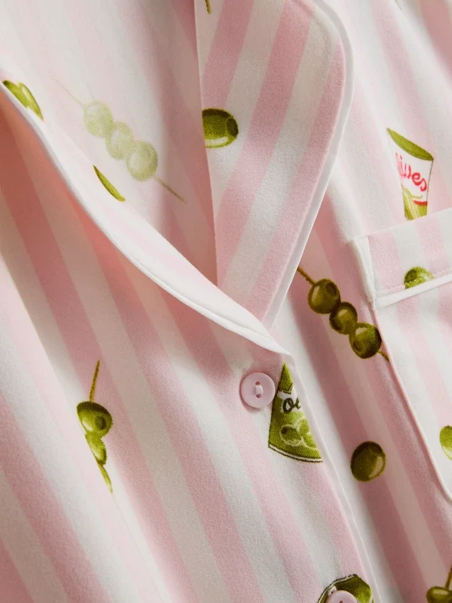 Bedrukte boyfriend-pyjama met korte broek
