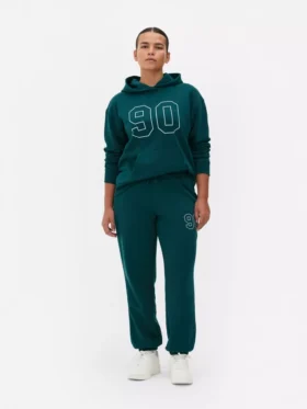 Bedrukte joggingbroek met omgeslagen boorden