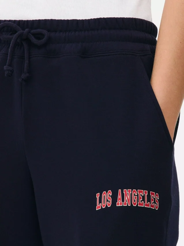 Bedrukte joggingbroek met omgeslagen boorden