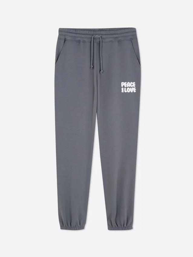 Bedrukte joggingbroek met omgeslagen boorden