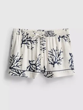Bedrukte koraalkleurige pyjama-shorts
