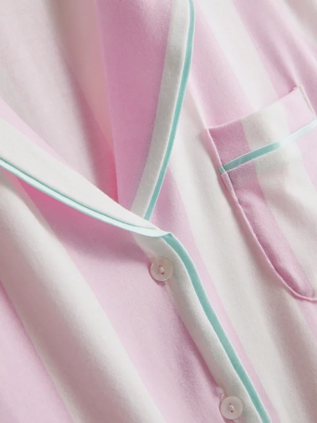Bedrukte korte boyfriend-pyjama's