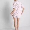 Bedrukte teddy boyfriend shorty-pyjama's