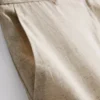 Bermudashort met plooien van linnenmix