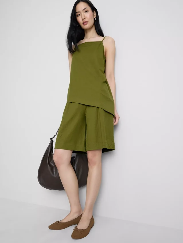 Bermudashort met relaxte textuur