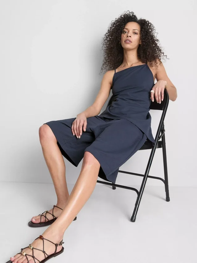 Bermudashort met relaxte textuur