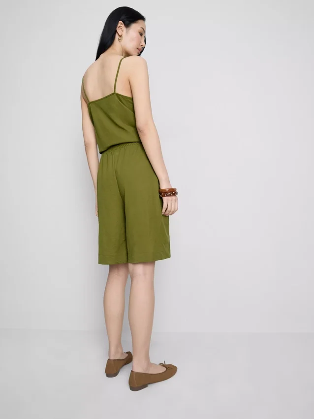Bermudashort met relaxte textuur