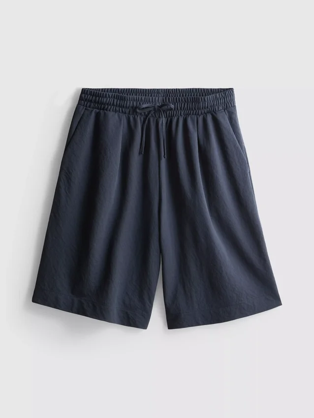 Bermudashort met relaxte textuur