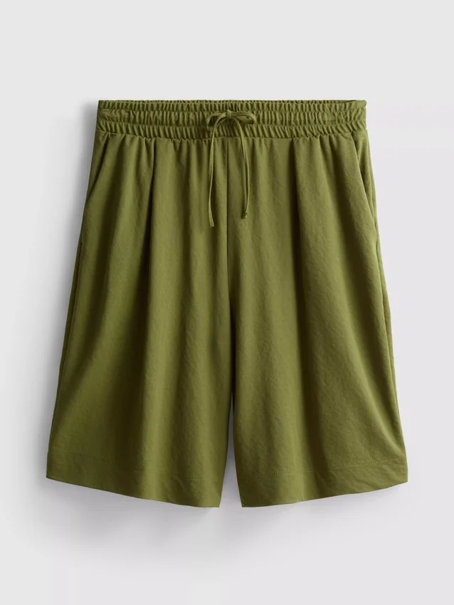 Bermudashort met relaxte textuur