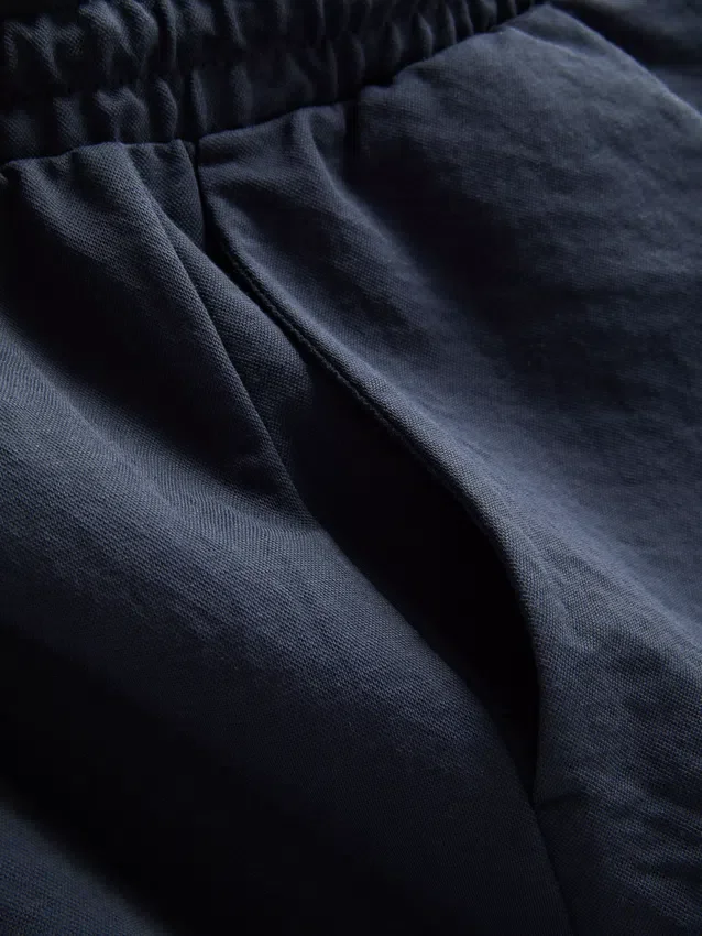 Bermudashort met relaxte textuur