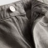 Bermudashort van denim met onafgewerkte zoom