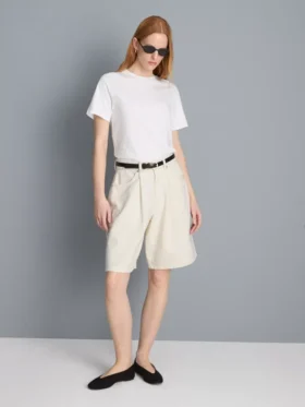 Bermudashort van katoenen denim