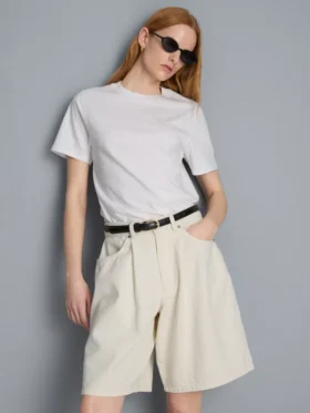 Bermudashort van katoenen denim